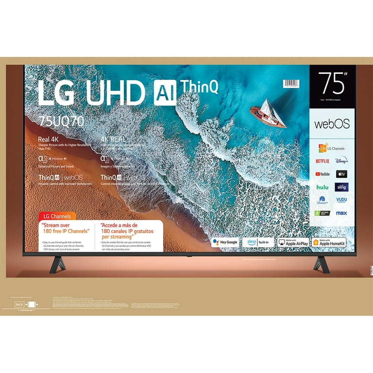 LG TV 75” UQ75 LED 4K UHD Smart webOS TV