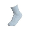 2 Pairs of Socks Blue Spandex Women's Solid Color 2 Pairs Plush Socks