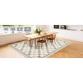 thumbnail image 4 of FairOnly 8'x10'Modern Checkered Machine Washable Area Rug Ultra Thin Low Pile Pet Friendly Non Slip Rug for Kitchen Bedroom Contemporary Home Decor,Beige Camel, 4 of 5