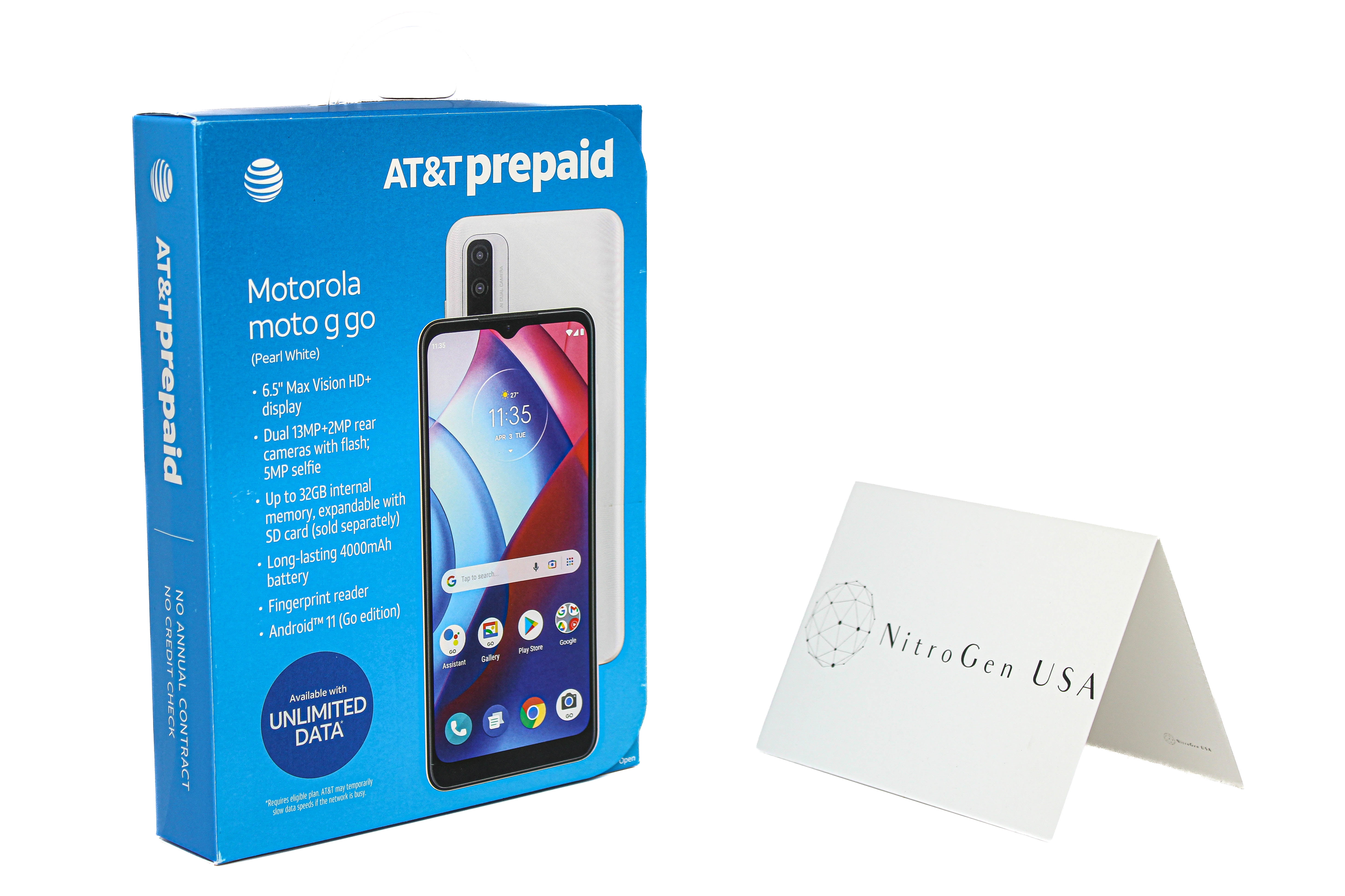 AT&T Prepaid Motorola Moto G Go 4G 32GB 6.5" Smartphone Phone  Carrier Locked to AT&T Prepaid