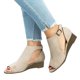 thumbnail image 3 of WILLBEST Sandalias Flexibles De Verano Para Mujer, Zapatos Informales Con Punta Abierta, Cuñas, Cómodos, Suaves Y Transpirables, Con Hebilla Y Correa, 3 of 5
