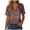 Wine, variant on GEWSEY Womens Summer Tops Dressy Casual Button Notch V Neck T Shirts Short Sleeve Cotton Tee Blouse Tunic Petite Tshirt 2026 (Dark Blue, XXL)