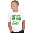 thumbnail image 3 of St Patricks Day I'm With Irish Crewneck T Shirts Boy Girl Teen Brisco Brands XS, 3 of 5