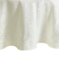 thumbnail image 2 of Elrene Home Fashions Poinsettia Elegance Jacquard Holiday Tablecloth, Ivory, 60" x 84" Oval, 2 of 3