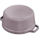 thumbnail image 5 of Staub Horno holandés redondo de hierro fundido de 4 cuartos de galón, color lila, 5 of 8