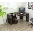 thumbnail image 3 of Inval America L-Shaped Corner Desk, Espresso, 3 of 6