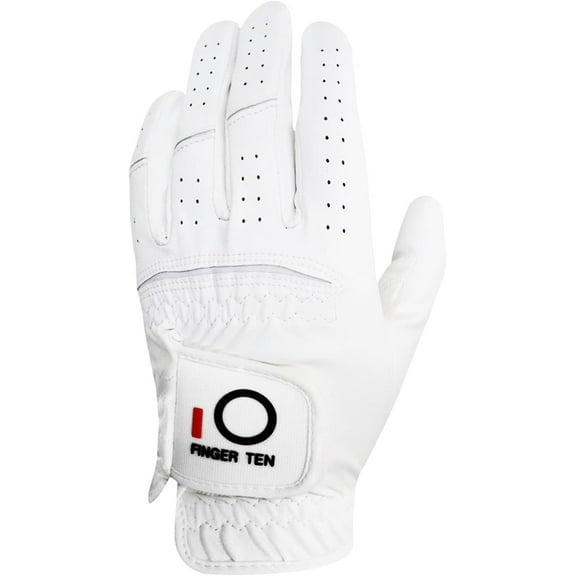 Golf Gloves Men Left Hand Rain Grip Glove for Right Handed Golfer 1 Pack, All Weather Durable Grip in White Blue