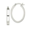 thumbnail image 2 of Sterling Silver Polished Hoop Earrings, 2 of 3
