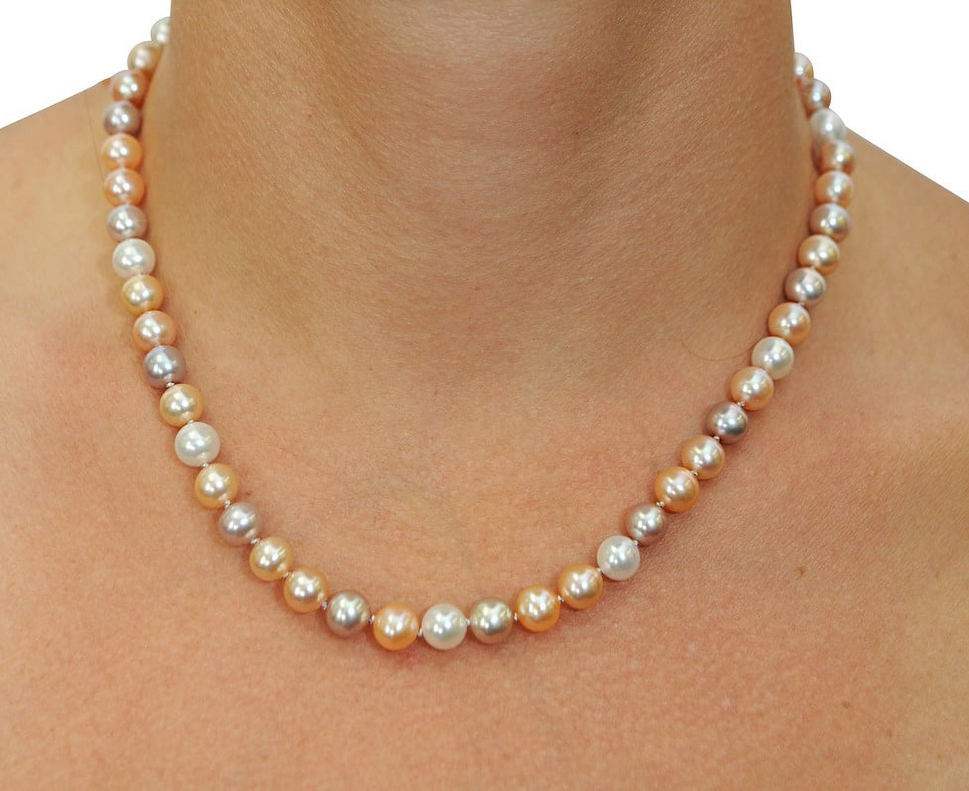 600773S33-7-8mm-Freshwater-Multicolor-Pearl-Necklace – The Pearl Jewelers