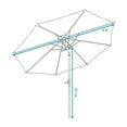 thumbnail image 6 of Sunnydaze Striped 9' Navy Blue Patio Umbrella, 6 of 11