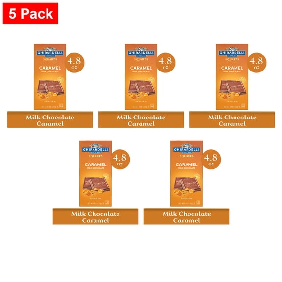 Ghirardelli Caramel Milk Chocolate Bar 4.8 oz - 5 Pack