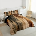 thumbnail image 3 of Manfei Ink Painting Art Bedding Comforter Set,Abstract Aesthetic Twin Comforter Sets,Brown Beige Bedding Set For Men Women,Ultra Soft Home Decor Reversible,2 Pieces, 3 of 8