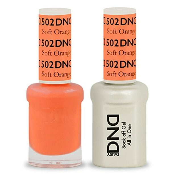 DND Nail Polish Gel & Matching Lacquer Set (502 Soft Orange