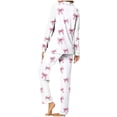 thumbnail image 4 of Busydd Pajama Sets for Women 2 Piece Long Sleeve Lapel Tops and Pants Loungewear Set Fashion Bow Print Valentines Day Pajamas Casual Button Up Sleepwear, 4 of 5