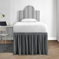 thumbnail image 1 of Dorm Room Bed Skirt, Extra Long College Dorm Bed Skirt, Twin XL 32 Inch Drop, Ruffled Design 100% Microfiber Bed Skirt for Dorm Room Bedding (Dark Gray, Twin XL - 36"" Drop), 1 of 1