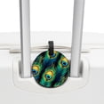 thumbnail image 3 of Peacock Feathers 2pcs PU Leather Round Bag Tags with Privacy Cover and Name ID Tag - Suitcase Tags for Travel Luggage, Handbags, Backpacks, School Bags, 3 of 6