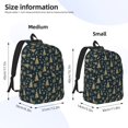 thumbnail image 2 of Vsdgher Gold Snowflake Christmas Tree Print Canvas Backpack Travel Rucksack Unisex Knapsack 15.7/17.7Inch Laptop Backpack for Work,College-Medium, 2 of 5