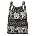 thumbnail image 1 of Flmtop Women Backpack Flower Print Drawstring Lightweight Foldable Rucksack for Outdoor Travel Camping, 1 of 10
