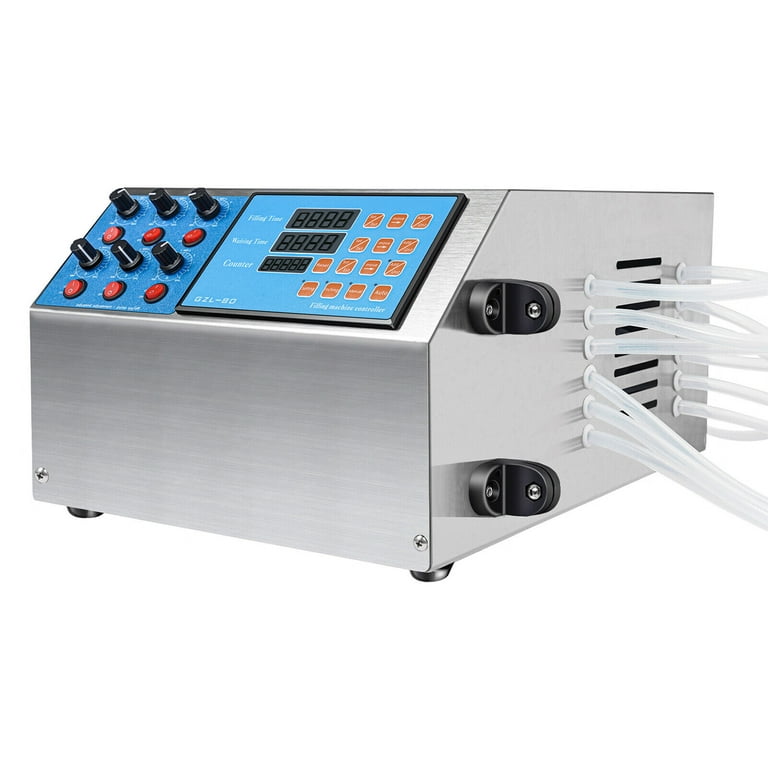 6 Head Semi-automatic Liquid Filling Machine Electric Bottle Filler Device  5L