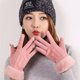 thumbnail image 2 of Guantes de gamuza para mujer, de invierno, cálidos y resistentes al frío, con forro polar grueso de cinco dedos, para ciclismo, conducción, pantalla táctil, modernos, 2 of 6