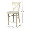 thumbnail image 3 of Home Square Charlotte Counter Height Stool - 24" Seat Height - Set of 3, 3 of 11