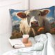 thumbnail image 4 of Fotbe Daisy Meadow Cow Funda de Almohada Decorativa Estilo Occidental, Lujo en Algodón, Fundas para Almohadas King, Cojín Estampado para Decoración del Hogar-20"x30", 4 of 6