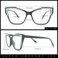 thumbnail image 5 of Womens Oversized Cat Eye Geometric lightening Bolt Print Sunglasses Black White, 5 of 8