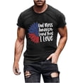 thumbnail image 2 of Tnhcen Summer Casual USA Flag Novelty T-Shirts 4th of July Patriotic Crewneck Men's Festival Style S-3XL, 2 of 5