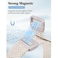 thumbnail image 2 of Wearlizer 20mm Magnetic Braided Nylon Band Compatible with Garmin Vivoactive 6/5/3, Venu Sq 2, Forerunner 165/55/245, Stretchy Celtic Knot Elastic Watch Band with Quick Release for Women Men, 2 of 6