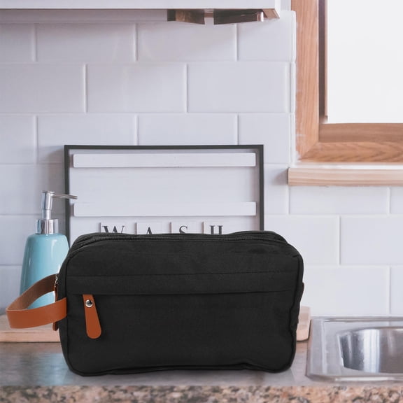 YUNLIGHTS Black Portable Cosmetic Bag for Travel Multi Functional Storage Organizer