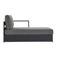 thumbnail image 3 of Modular Lounge Chair Chaise, Grey Gray, Aluminum Metal, Outdoor Patio Balcony Cafe Bistro Garden Hospitality Restaurant, Modern Contemporary HB36560, 3 of 9