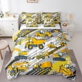thumbnail image 1 of YST Cartoon Car Comforter Set Bed in a Bag, Twin Size, 7Pcs, Yellow, Polyester, 1 of 5