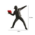 thumbnail image 3 of Estatua Creativa Lanzar flores niño Arsthec ornamento resina decoración distintiva para el hogar (negro) Wdftyju Libre de BPA, 3 of 3