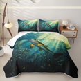 thumbnail image 2 of Erosebridal Jungle Pike Fish Bed Spread Queen for Men, Rustic Animals Queen Coverlet Set, 3 Pieces, 2 of 7