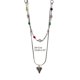 thumbnail image 3 of Double Layered Clavicle Chain Necklace Sweet Cool Heart Pendant Choker Neck Chains Layering Beaded Necklaces for Women, 3 of 4