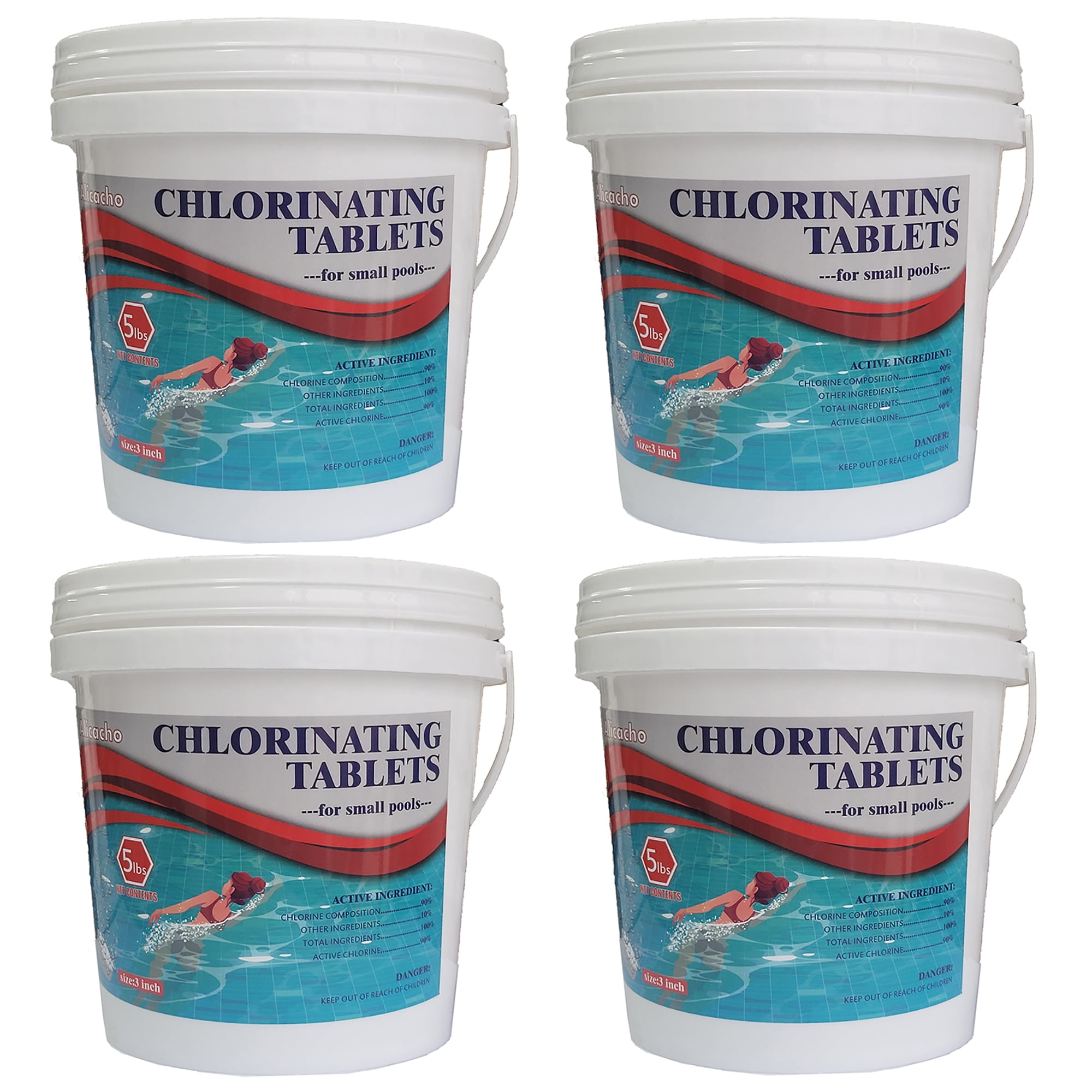 Alicacho 20 lbs Chlorinating Tablets Pool Stabilizer Cleaner 3 inch