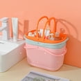 thumbnail image 4 of Portable Shower Caddy Basket,Plastic Organizer Storage Baskets with Handles,Shower Caddy Bins Organizer for Bathroom and kitchen,College Dorm ,Kitchen,Camp,Gym (Pink), 4 of 6