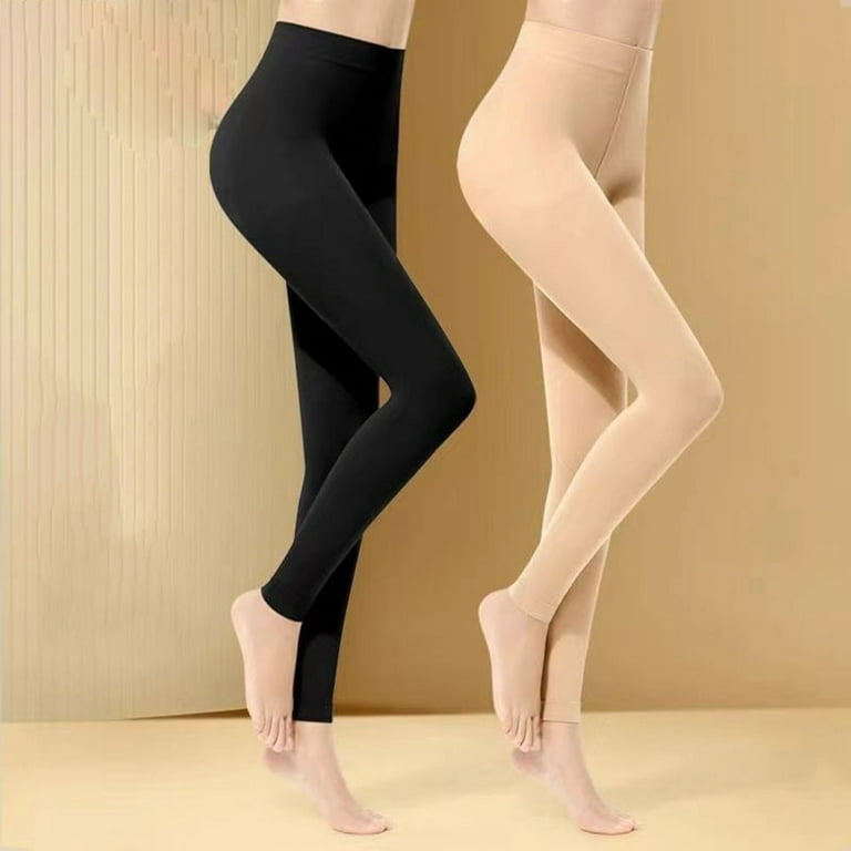 Women Elastic Compression Pantyhose Tight flesh-colored Bare Legs Leggings  