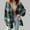 Army Green, variant on LSLJS Fleece Jacket for Women Winter Warm Long Sleeve Hoodies Loose Plaid Printed Button Down Jackets Coat