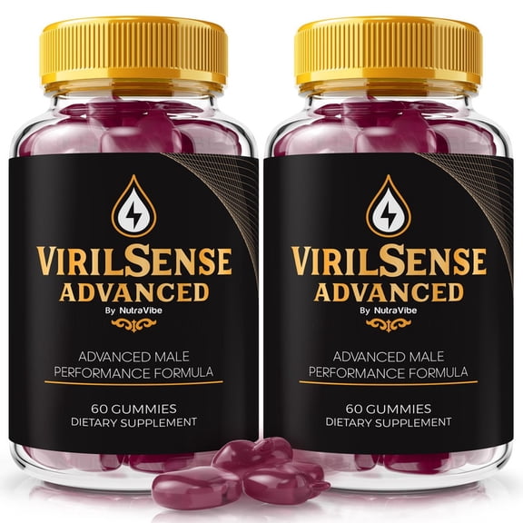 (2 Pack) VirilSense Advanced – Gummies with a Natural Daily Blend for Energy & Wellness | Great-Tasting, Easy-to-Chew Gummies (120 Gummies)