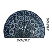 Welcome Doormat, Non-Slip Low Profile Indoor Outdoor Entryway Rug for Home, Garage, Patio, Front Door Decor, Blue