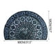 thumbnail image 2 of Felpudo semicircular de estilo bohemio | Felpudo antideslizante de terciopelo de cristal para entrada | Decoración bohemia de 50 x 80 cm para pasillo y puerta, 2 of 5
