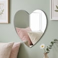 thumbnail image 6 of Kmonabie Heart Shaped Wall Mirror, Acrylic Explosion Proof HD Self Adhesive Frameless Mirror, Stick On Decorative for Bathroom Vanity Bedroom Living Room, 6 of 6