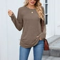thumbnail image 4 of zbxnLI Womenss Sweatshirts Crew Neck Long Sleeve Shirts Tunic Tops Casual Loose Pullover Fall Winter Soft Top, 4 of 7