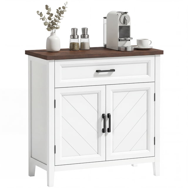HOMCOM Buffet Bahut de Style Ferme Moderne avec Tablette Ajustable