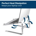 thumbnail image 3 of UTAH-Laptop Stand Tall - Riser 10 to 18 inches - Ventilated Laptop Holder Universal - Stand for Desk Compatible with MacBook, Notebook, ASUS and More - Incl. Tools - Aluminum, 3 of 4