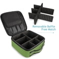 thumbnail image 4 of FORMRS Travel Makeup Bag Large Capacity Train Case Cosmetic Organizer with Adjustable Dividers, Green Martini Glass, 4 of 8