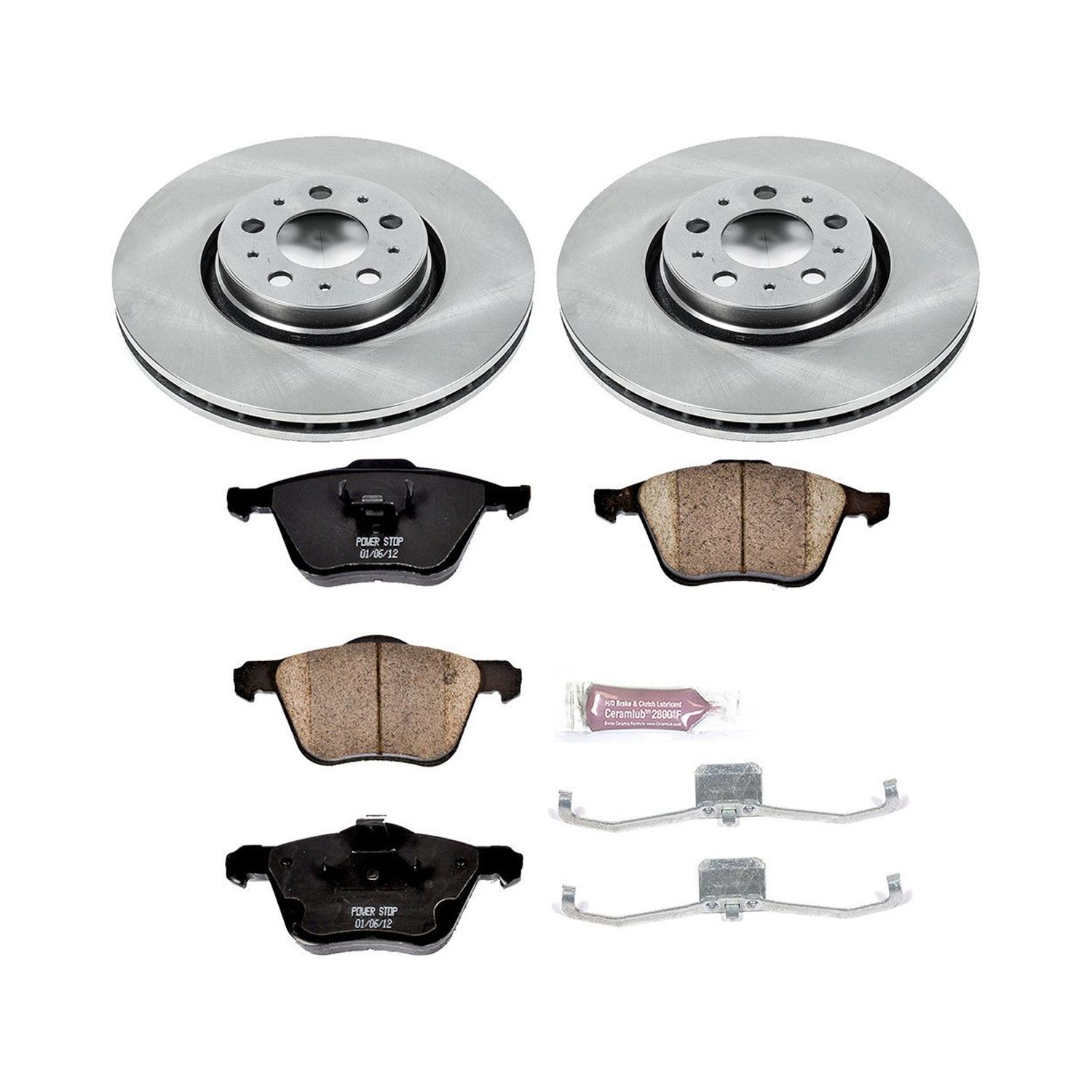 Power Stop Front Stock Replacement Brake Pad and Rotor Kit KOE3063