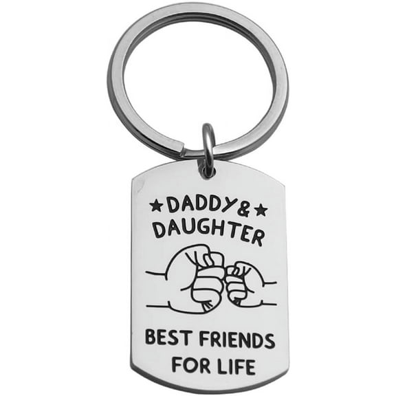 Father Daughter Father Son Best Friends for Life Keychain Fathers Day Gift from Daughter Son Grandpa Keychain Gift