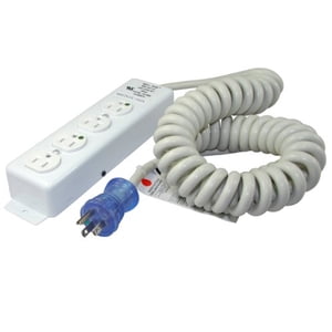 Conntek 55220-CC Up to 12-Feet 14/3 Hospital Grade Coiled Cord with Medical 4 Outlets Power Strip for Model UL1363A